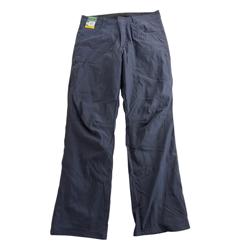 Orvis‎ Mens Fleece Lined Pants Size 32x32 Navy Blue Straight Leg NEW